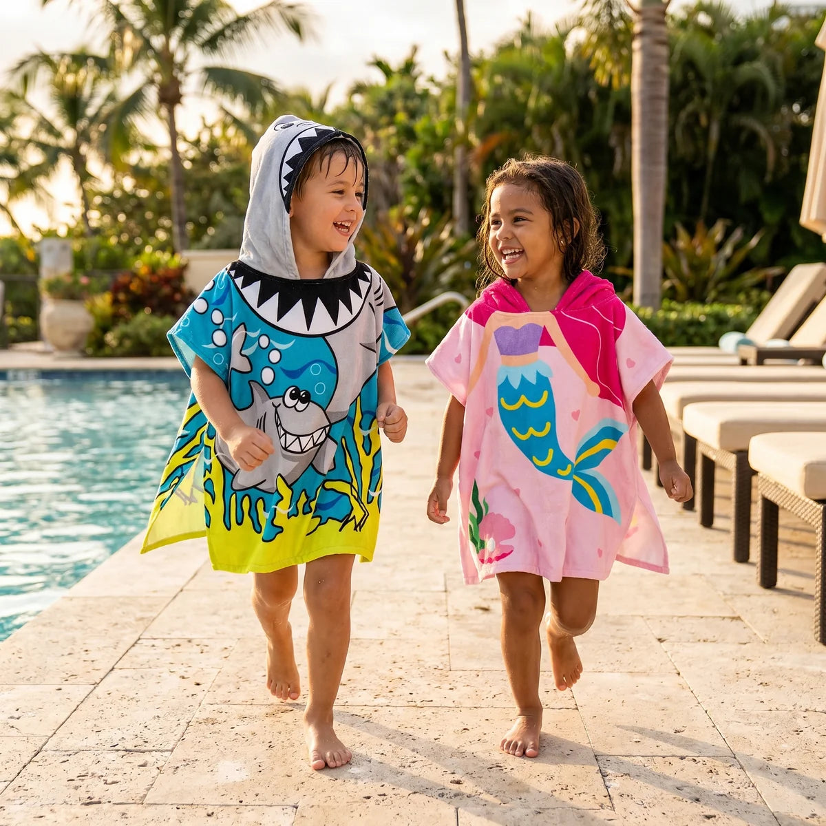 Nebe AquaPoncho™ – Poncho de Baño Infantil con Capucha